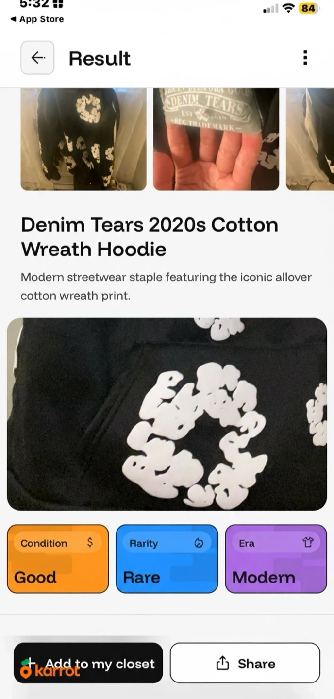 Denim Tears Cotton Wreath Hoodie