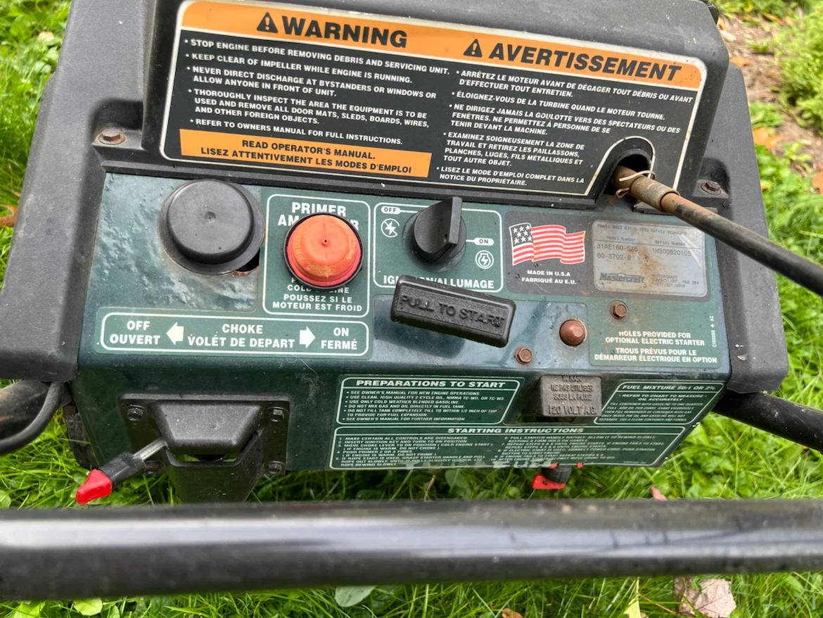 Mastercraft 5HP Snow Blower - photo 2