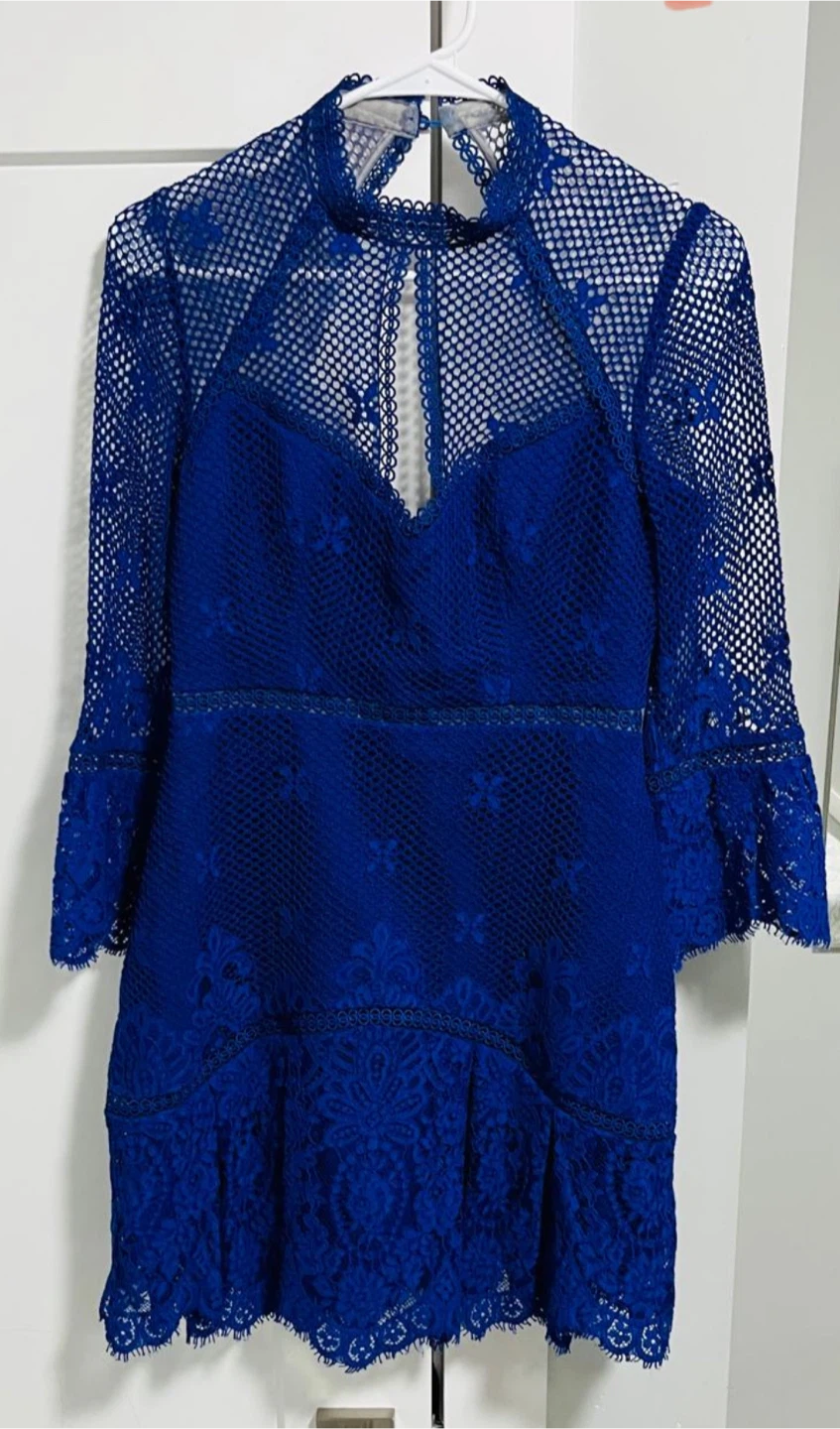 Ever New Melbourne Cobalt Blue Lace Dress