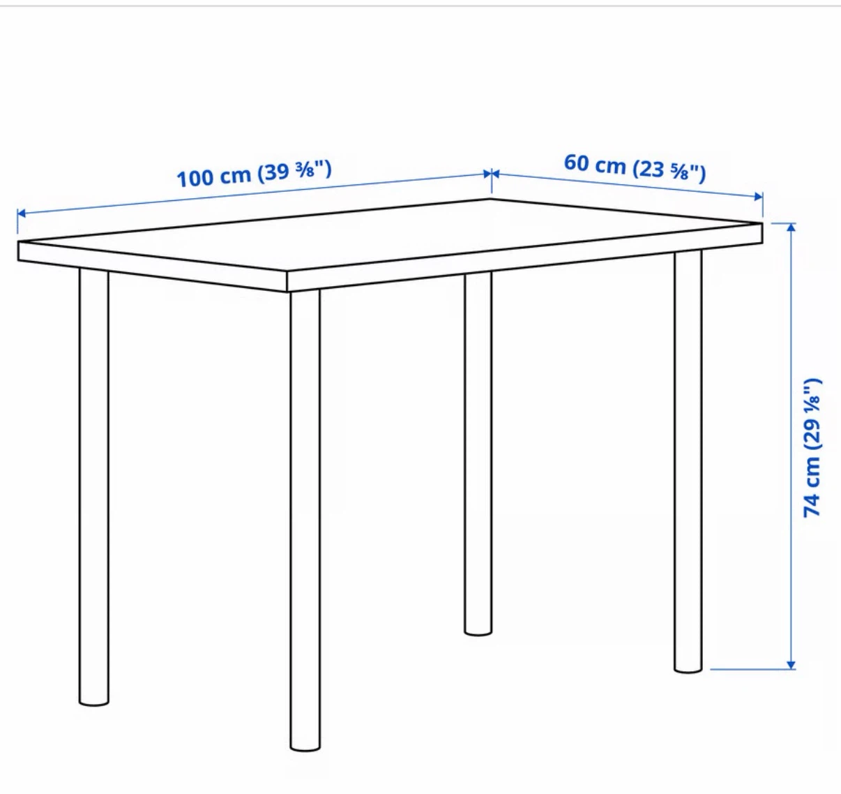 IKEA Linnmon / Adils white table - photo 2