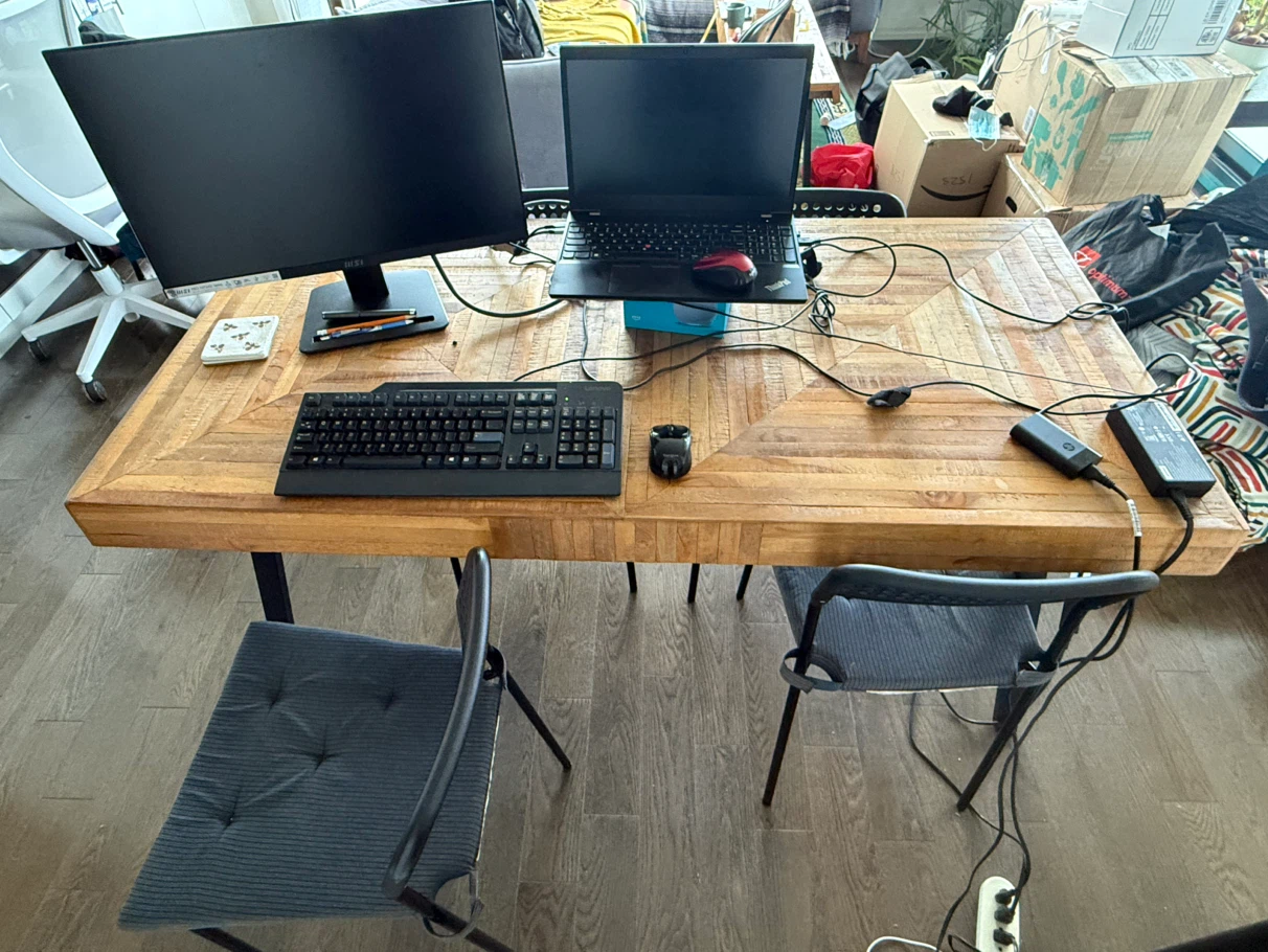Small dining table / work table and 4 chairs - photo 3