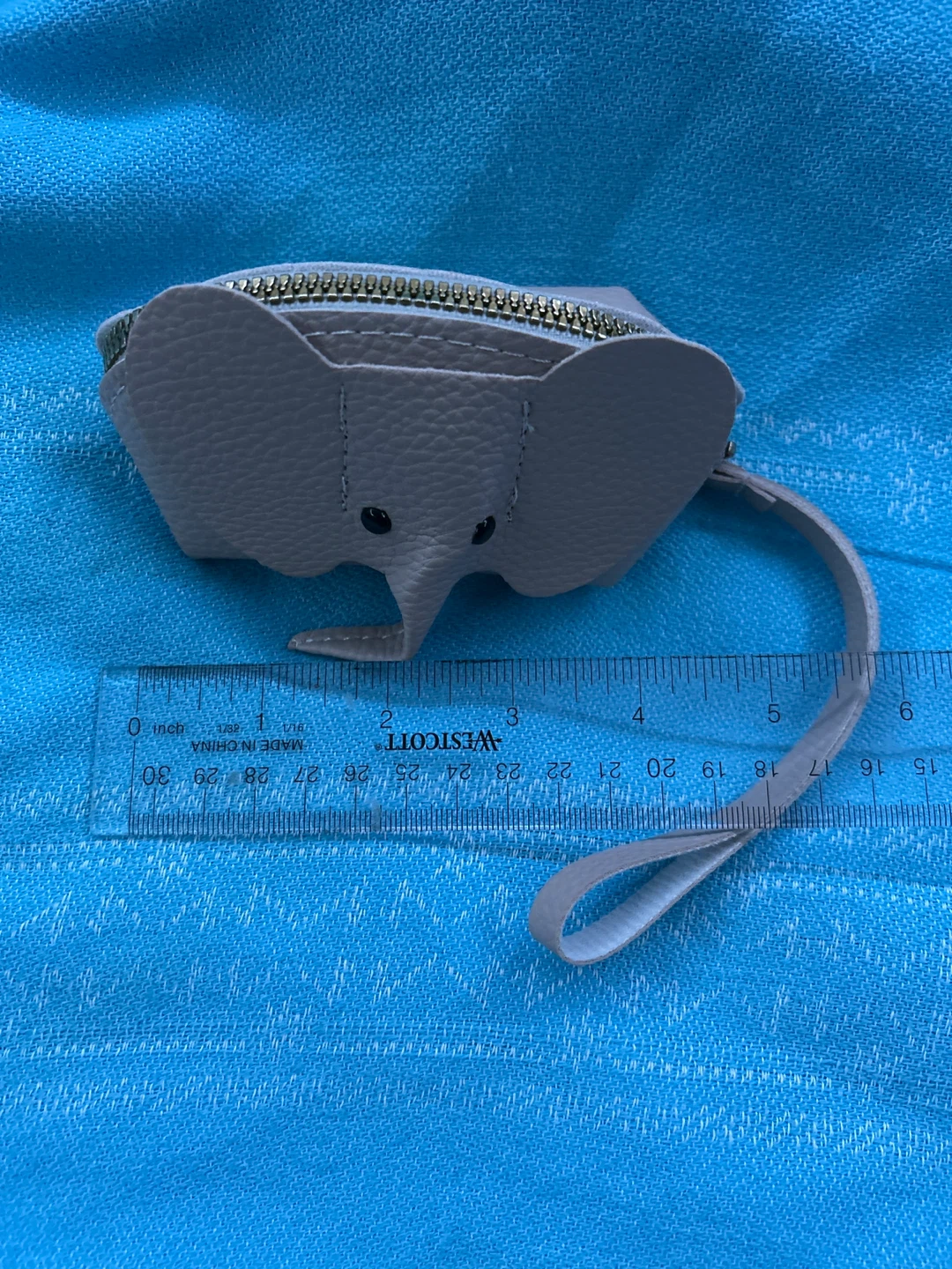 Elephant Shaped Zippered Pouch
