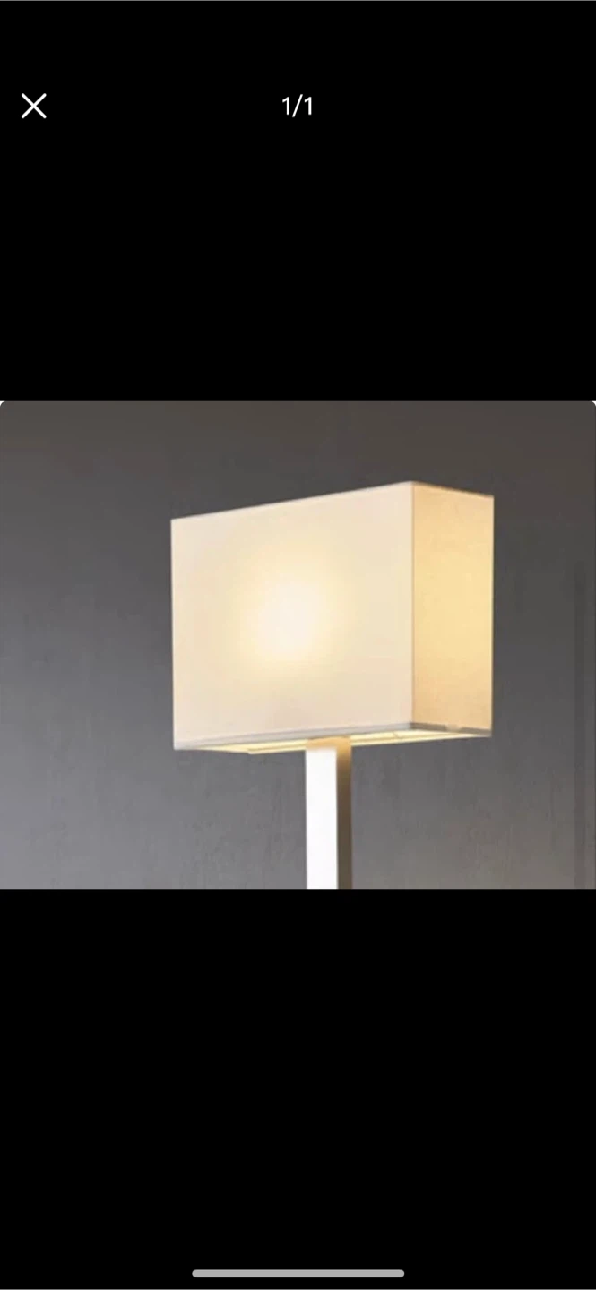 Modern White Rectangular Table Lamp