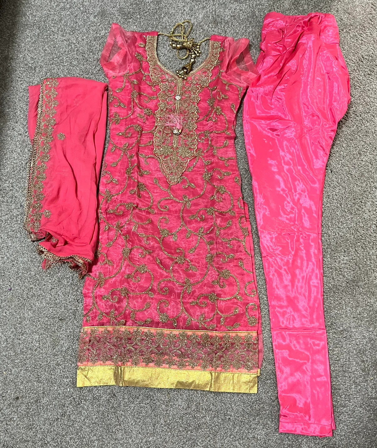Three-piece South Asian suit set