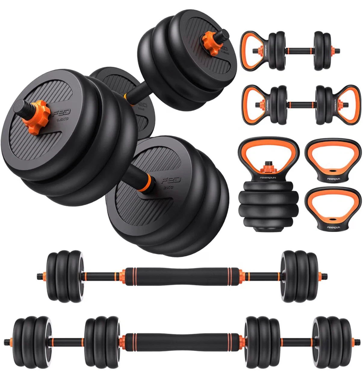 FEIERDUN Adjustable Dumbbell and Kettlebell Set - photo 5