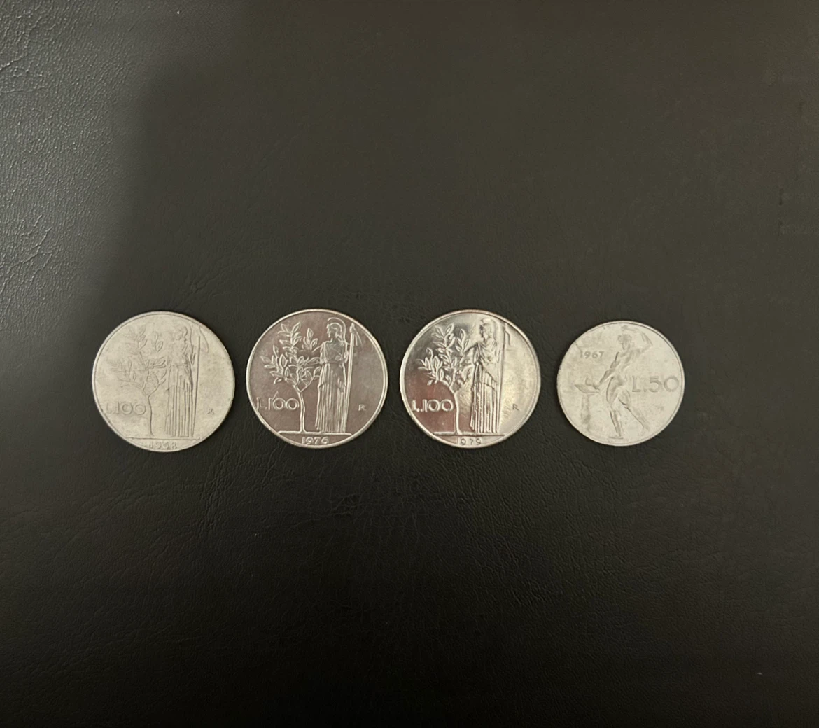 Set of 4 Italian Coins
