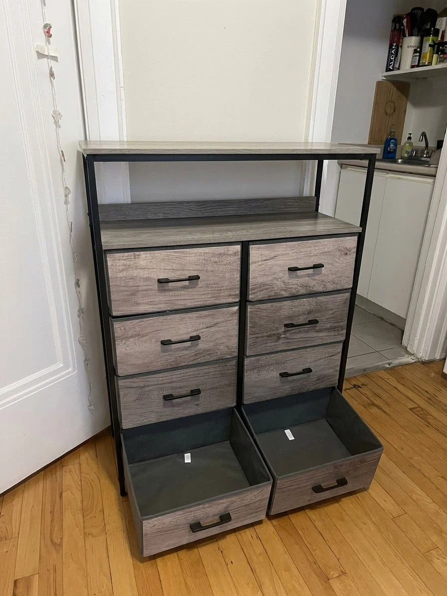 8-Drawer Fabric Dresser with Metal Frame - photo 2