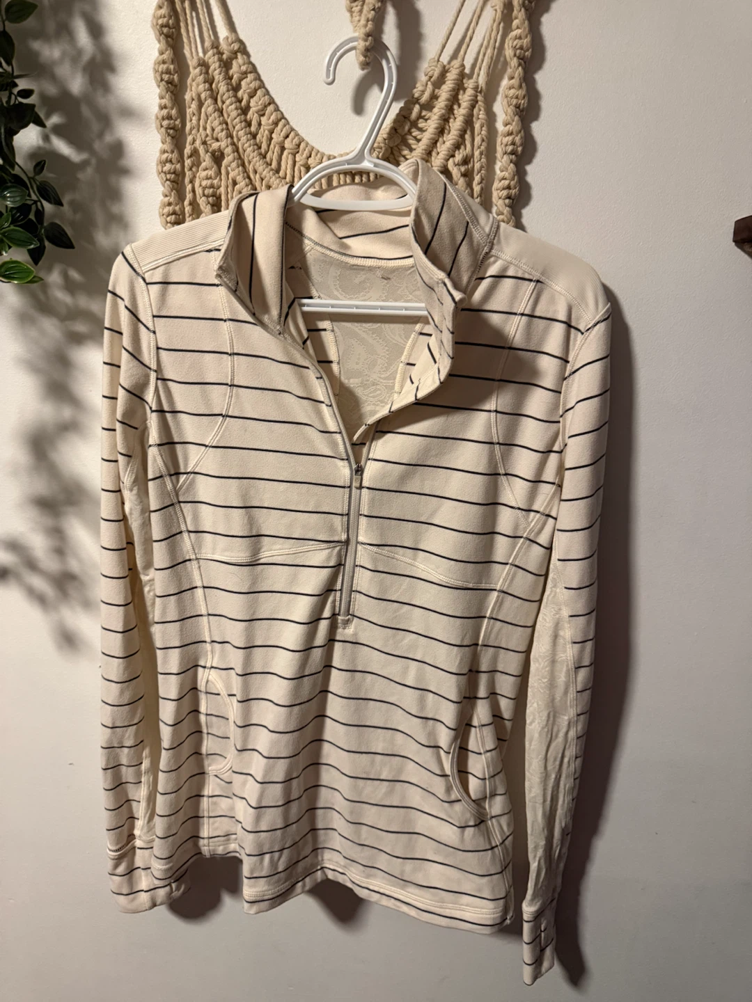 Lululemon Striped Half-Zip Pullover