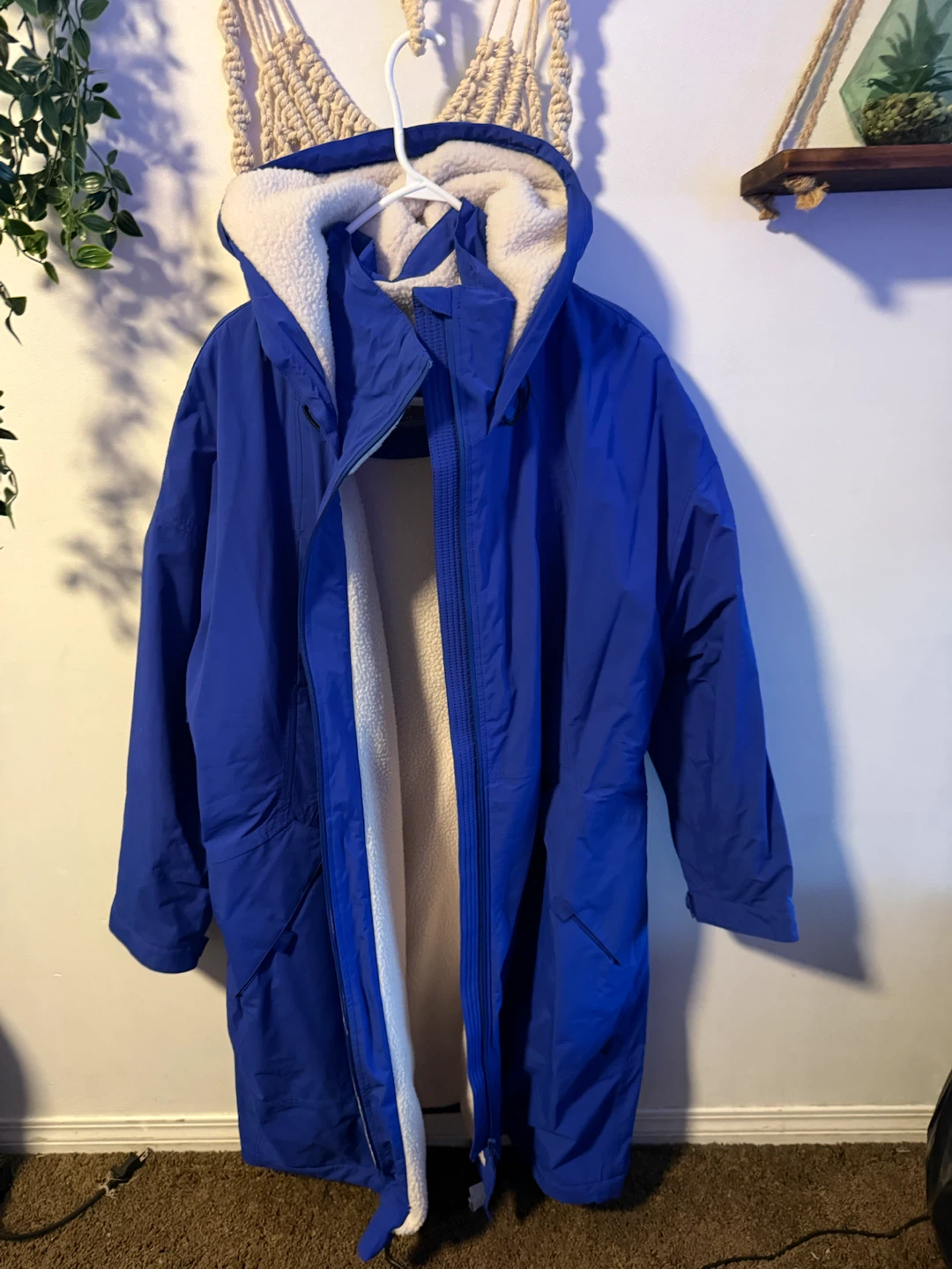 FP Movement Royal Blue Sherpa Lined Parka