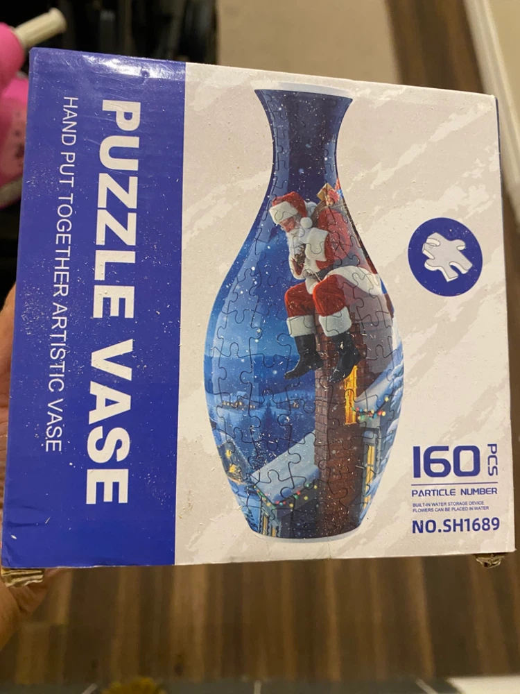 Santa Christmas Puzzle Vase 160 Pieces