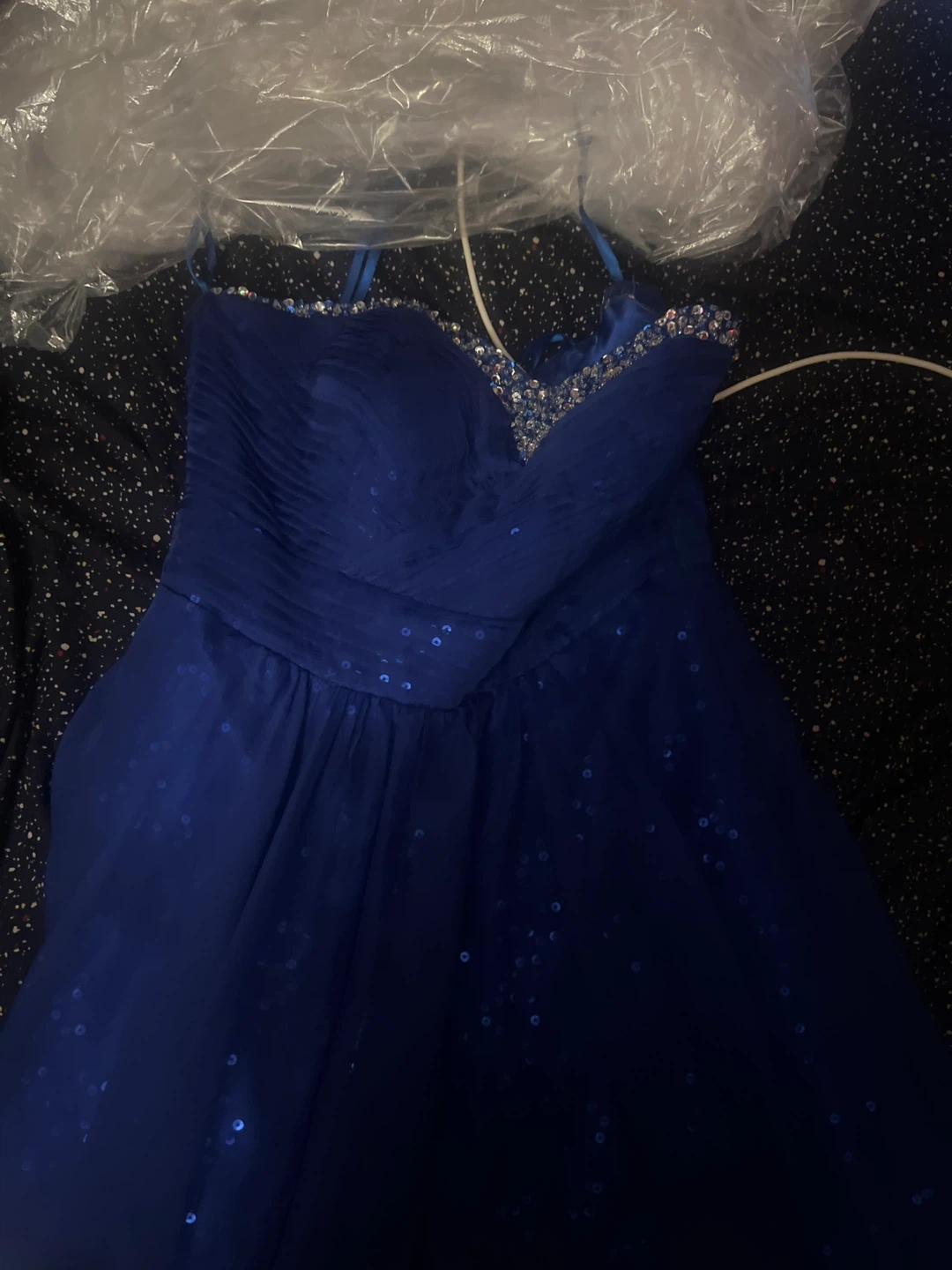 Royal Blue Evening Dress with Sequins - photo 3