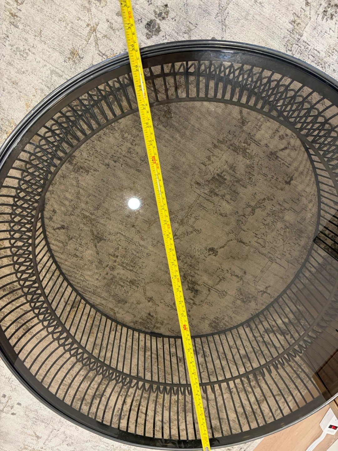 Crate and barrel glass coffee table - photo 2