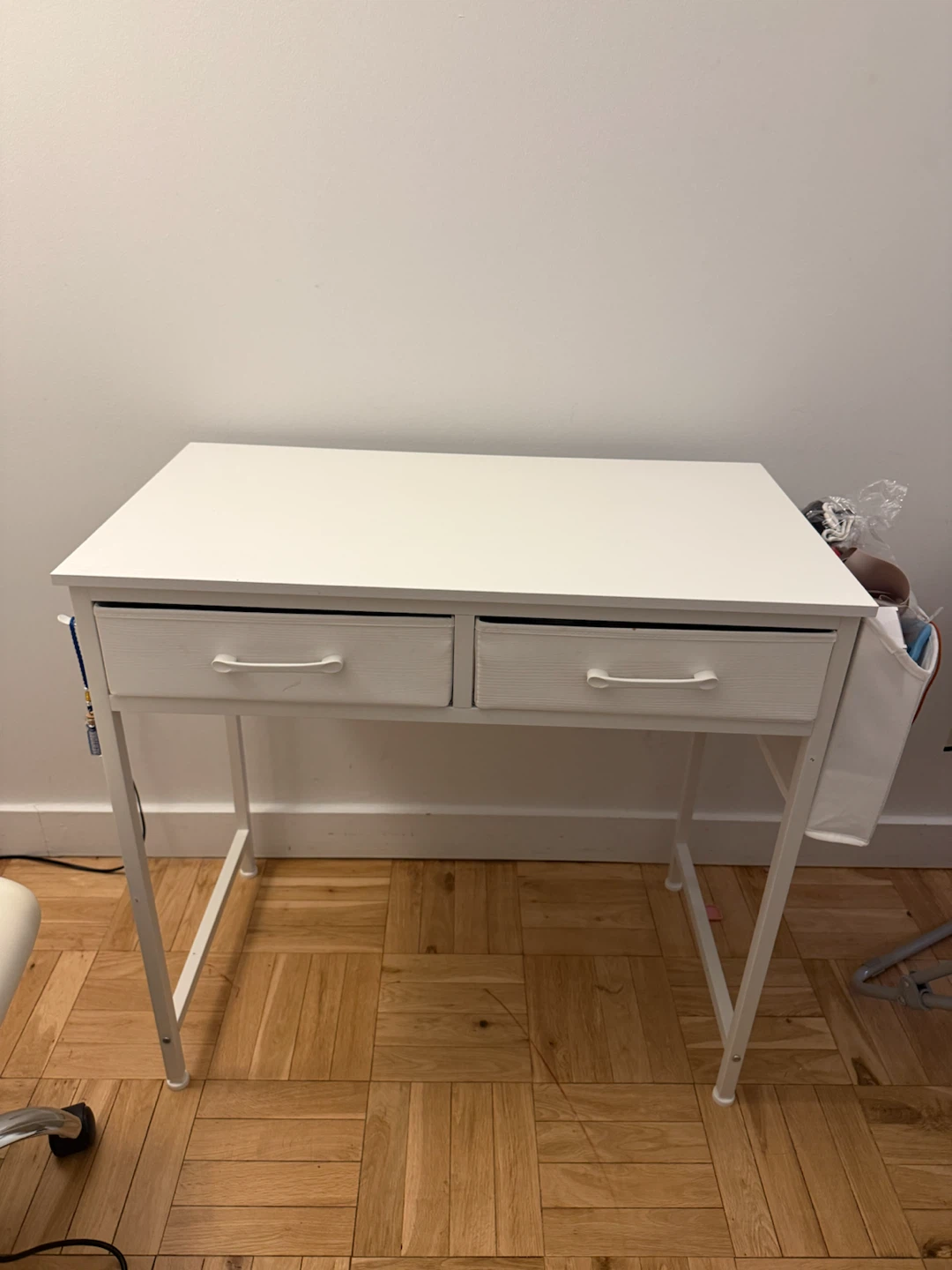 White Desk with Two Drawers