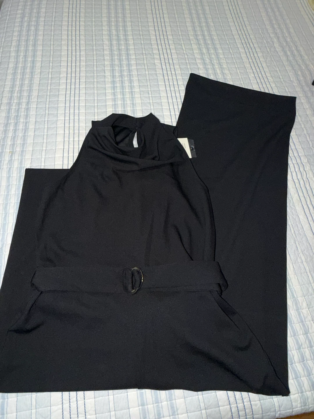 Anne Klein Black Jumpsuit Size 10 - photo 2