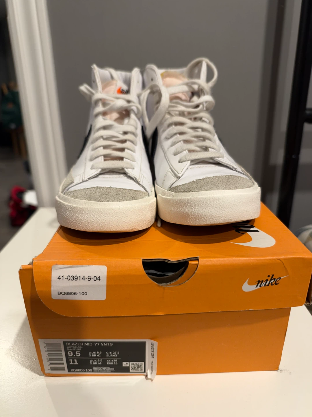 Nike Blazer Mid '77 VNTG White/Black Size 9.5 - photo 2