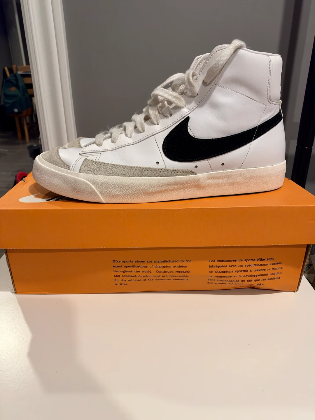 Nike Blazer Mid '77 VNTG White/Black Size 9.5 - photo 3