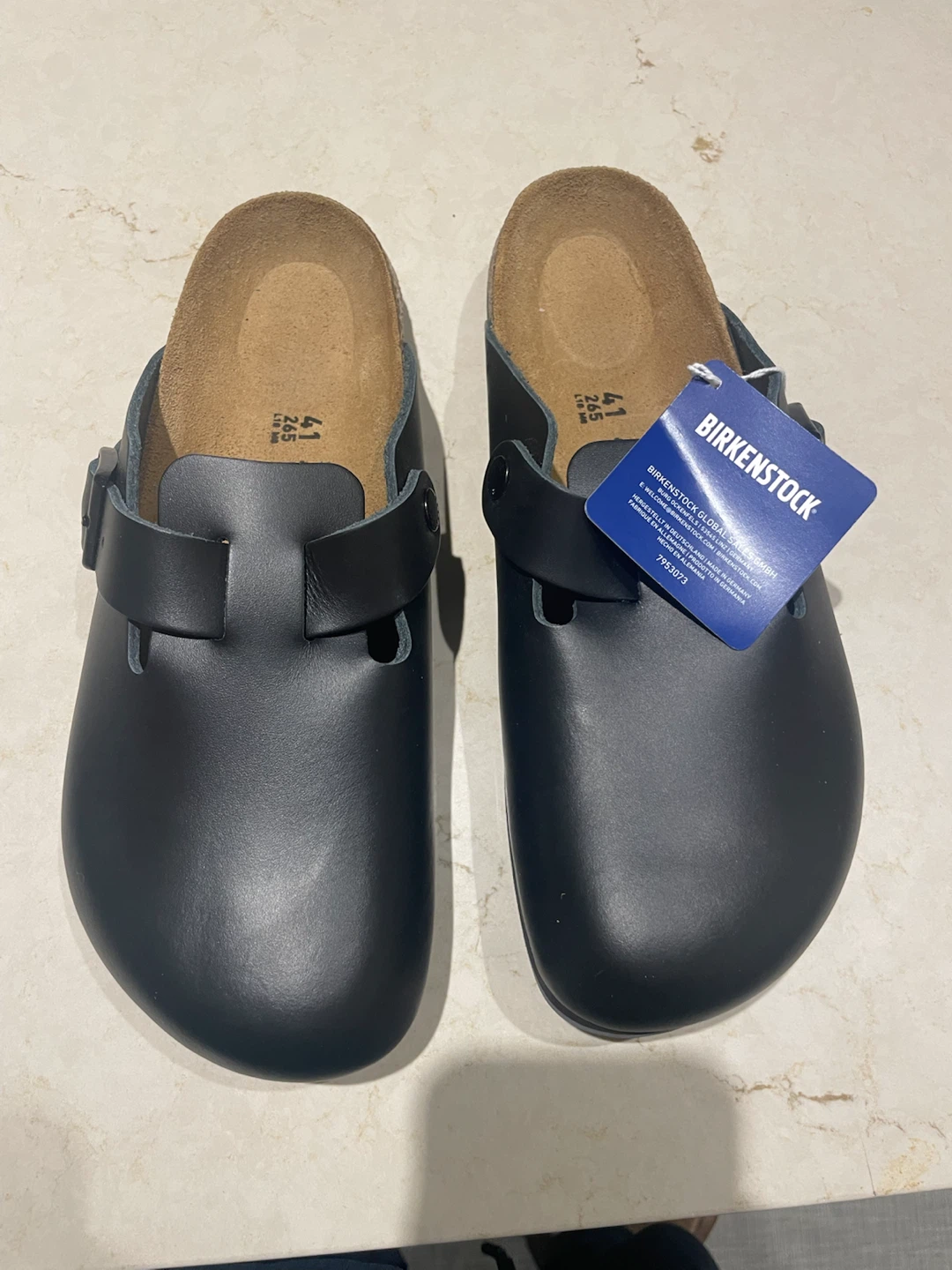 Birkenstock Boston Super Grip Leather - black