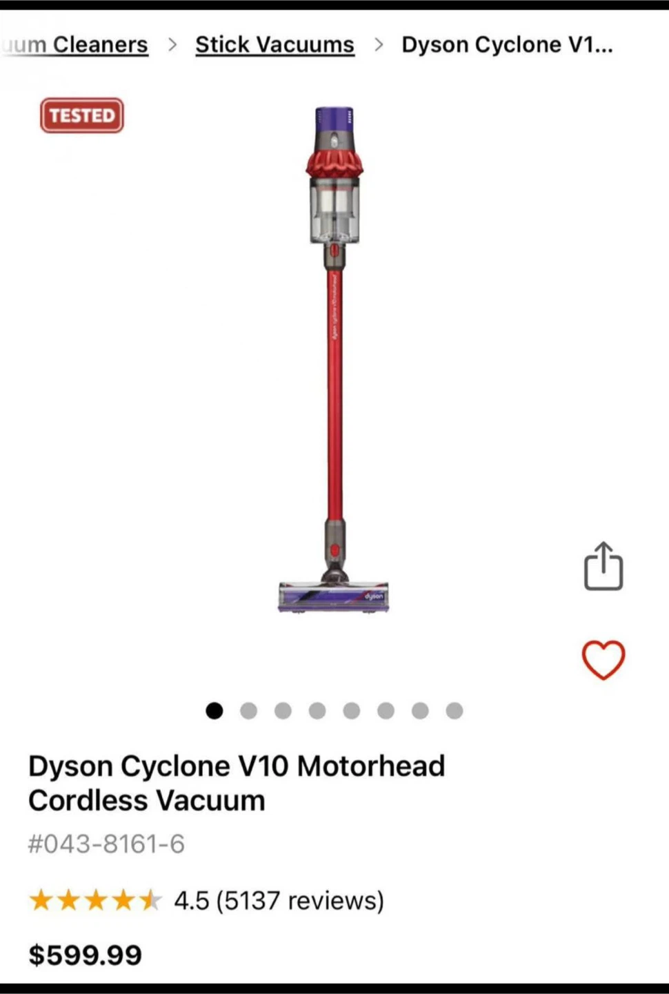 Free Air Purifier and V10 Dyson Vacuum