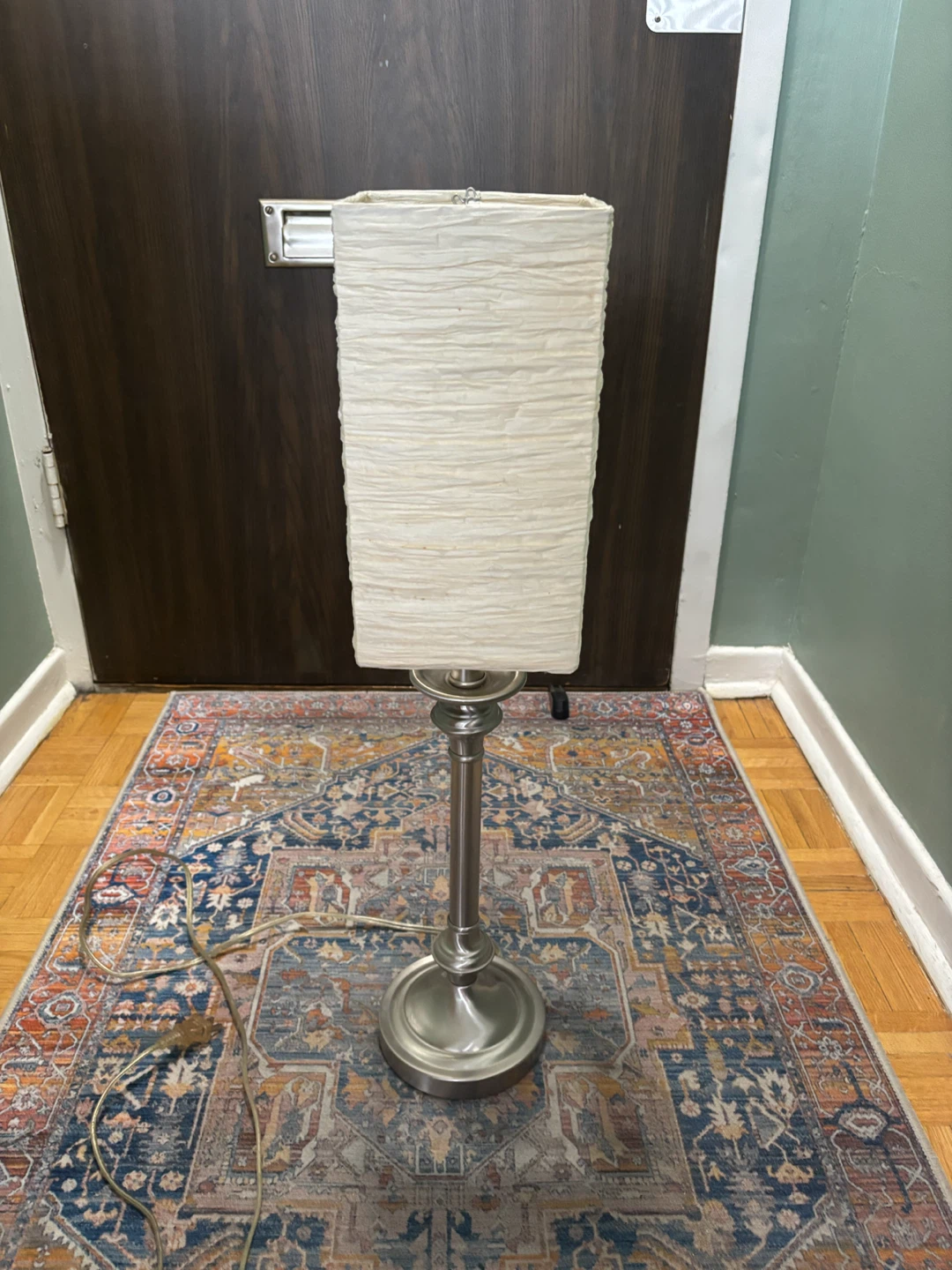 Tall Table Lamp with Textured Shade