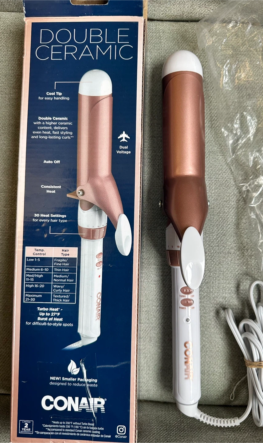 Conair Double Ceramic Curling Iron 1 1/2-Inch