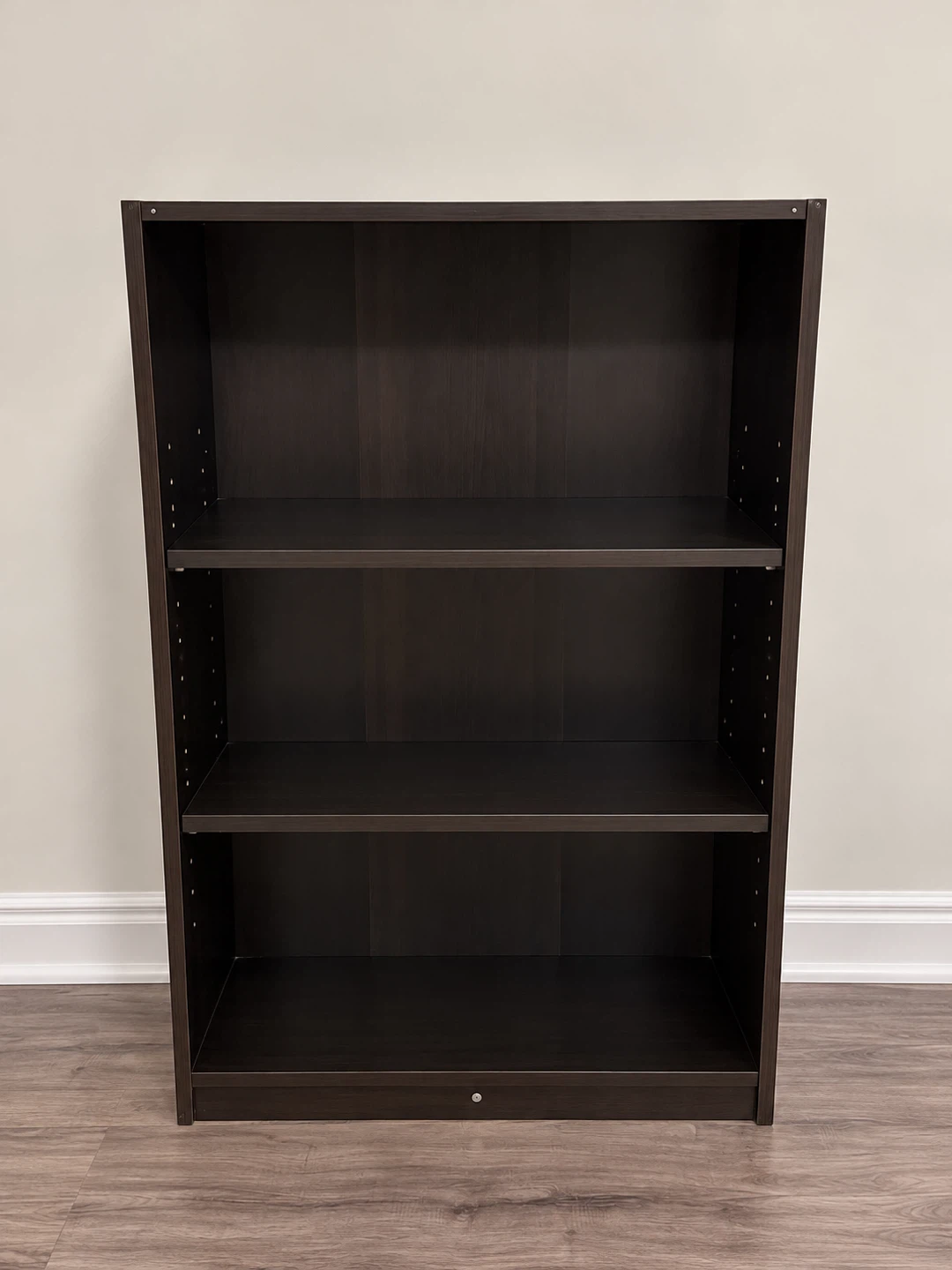 Dark Brown 3-Shelf Bookcase