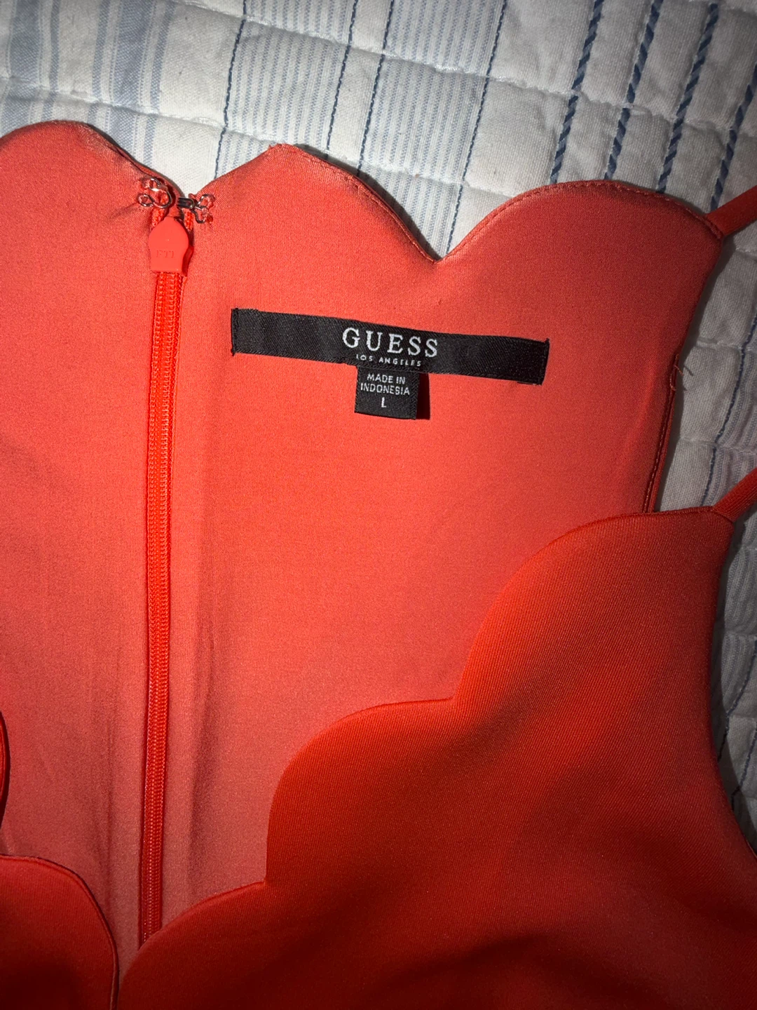 Scalloped Neck Dress Orange - photo 3