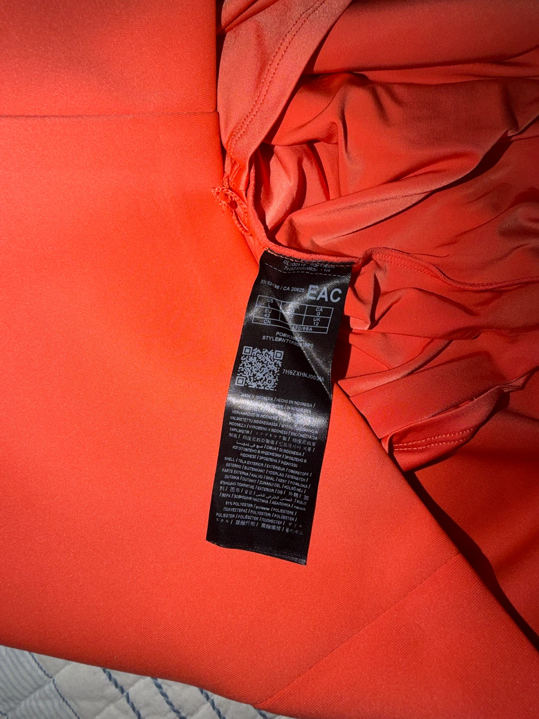 Scalloped Neck Dress Orange - photo 4