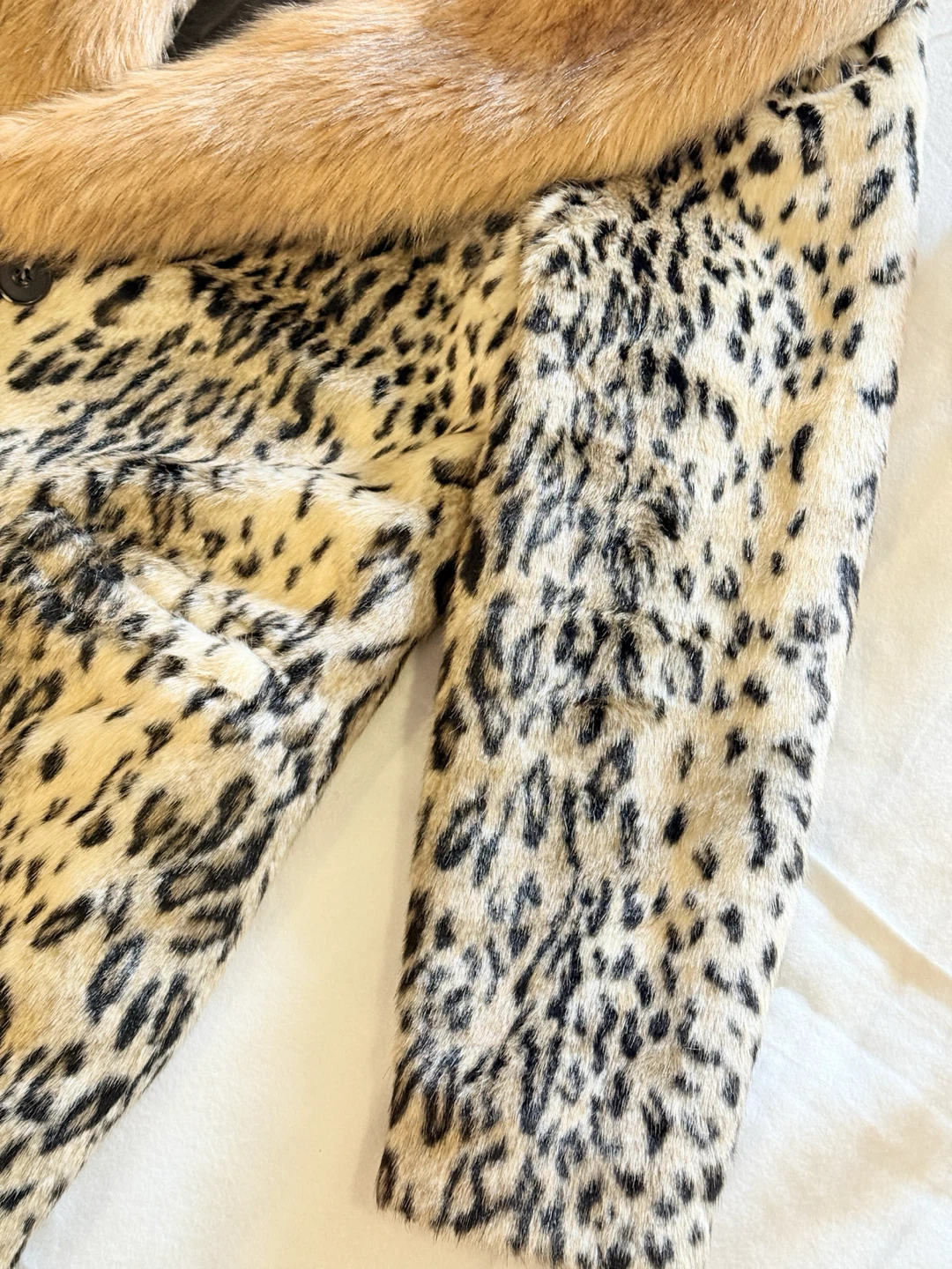 Splash Faux Fur Leopard Print Coat - photo 3