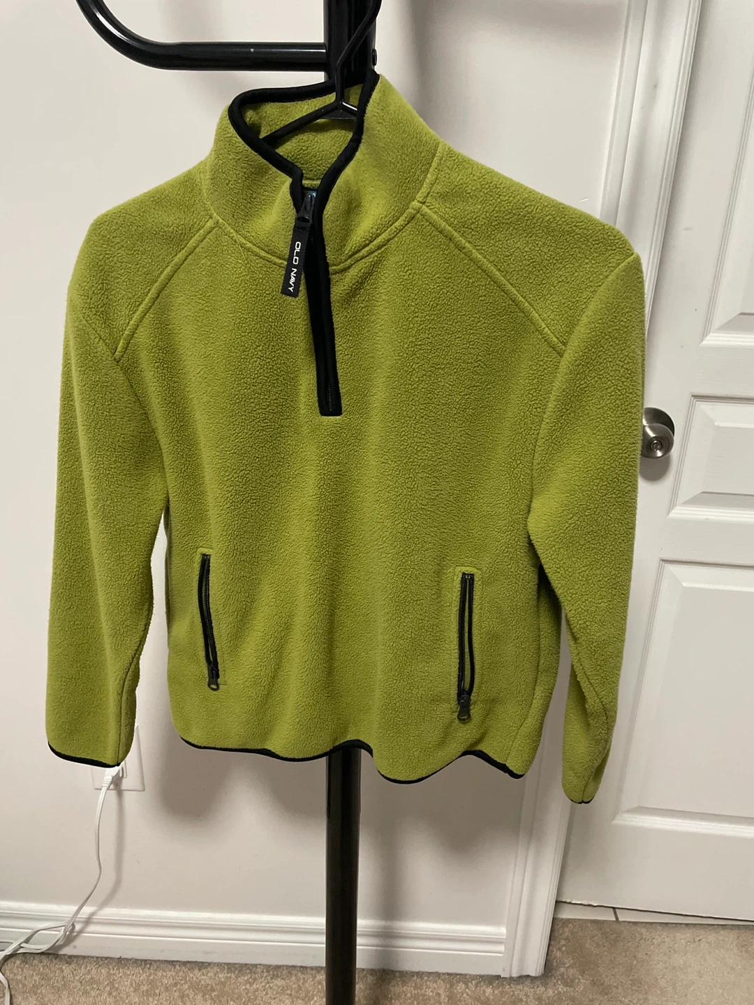 Boys Old Navy Green Quarter-Zip Fleece Pullover