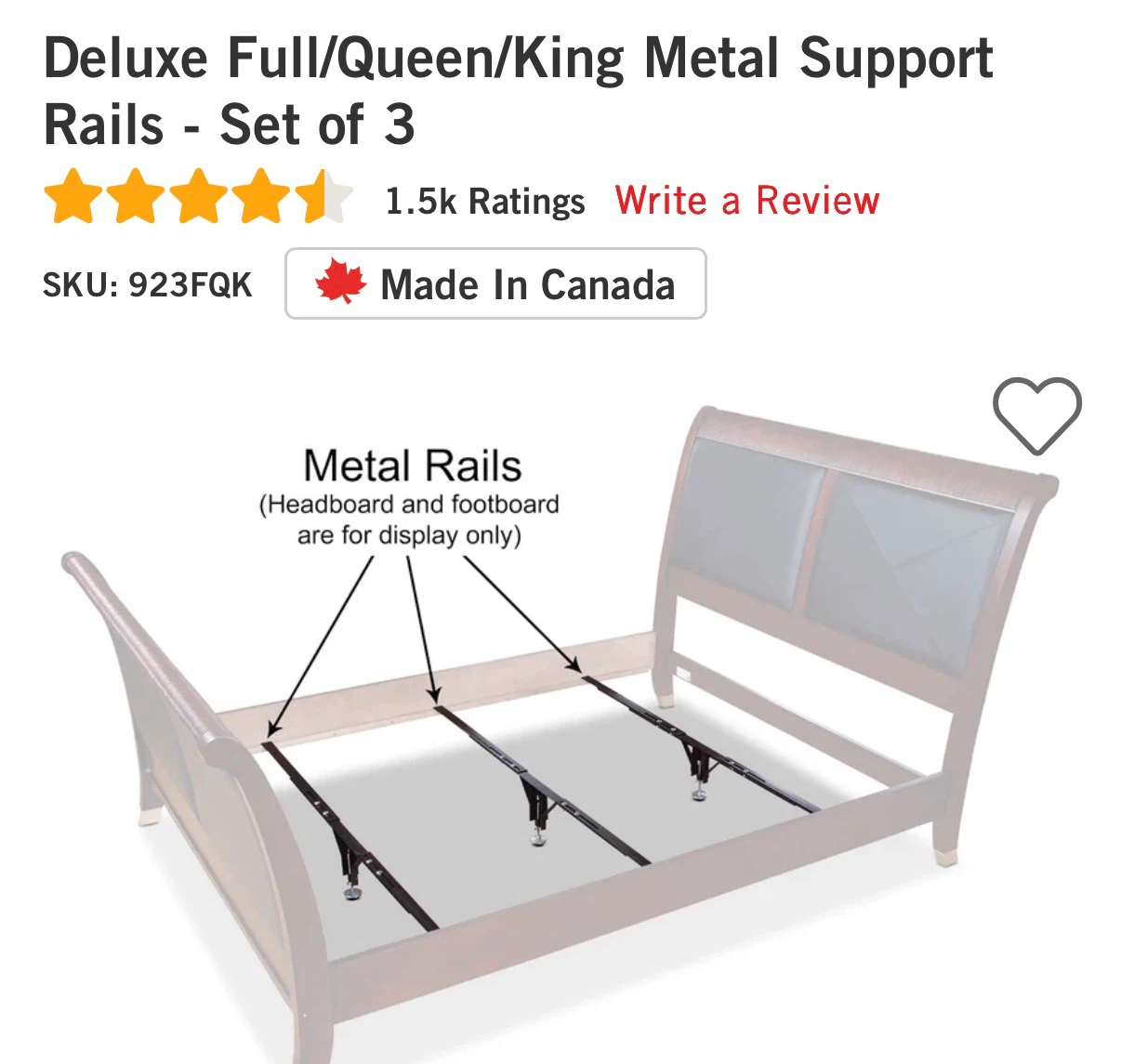 Queen/king metal support Rails set-3 - photo 4