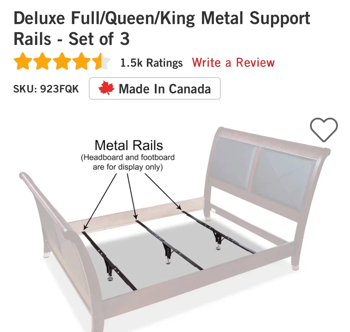 Queen/king metal support Rails set-3 - photo 4