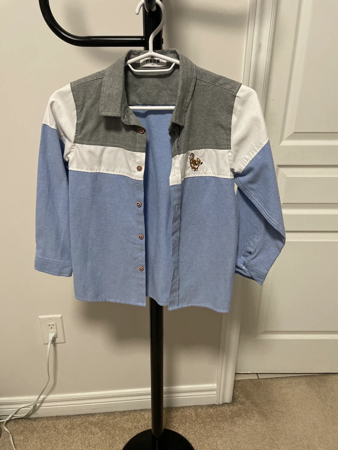 Kids Colourblock Button-Down Shirt