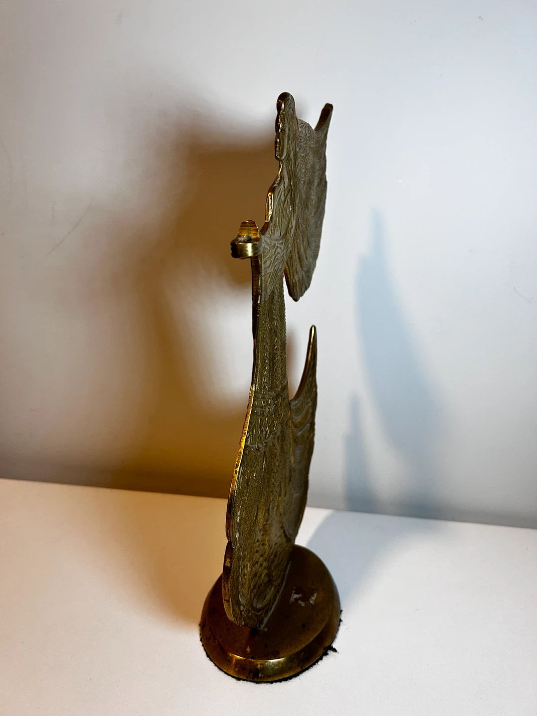 Large Brass Angel Vintage, 12” holder incense, flowers - photo 5