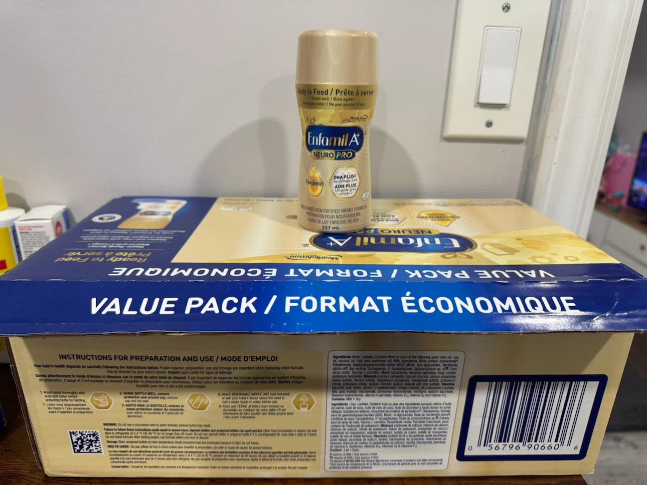 13 bottles of Enfamil A+ NeuroPro Ready to Feed Formula, 18 Pack