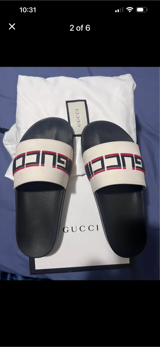 Gucci Rubber Slide Sandals - photo 2