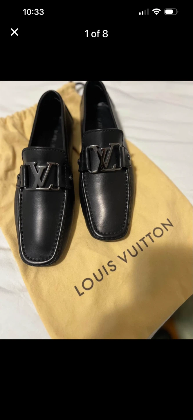 Louis Vuitton Black Leather Loafers