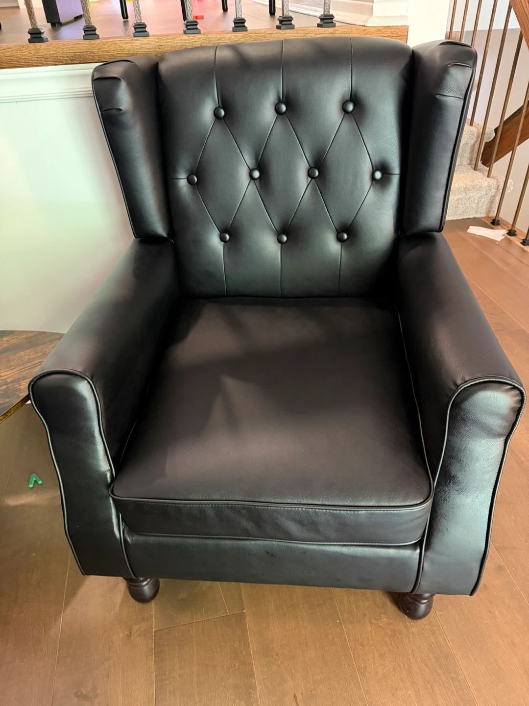 Black Leather Sofa set - photo 2