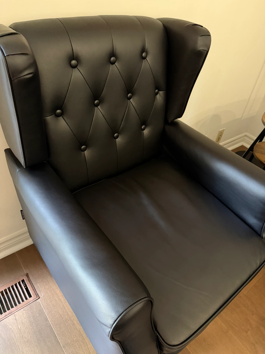 Black Leather Sofa set - photo 4