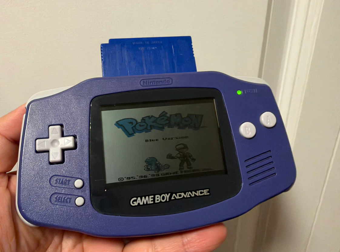 Nintendo Game Boy Advance with Pokemon Blue