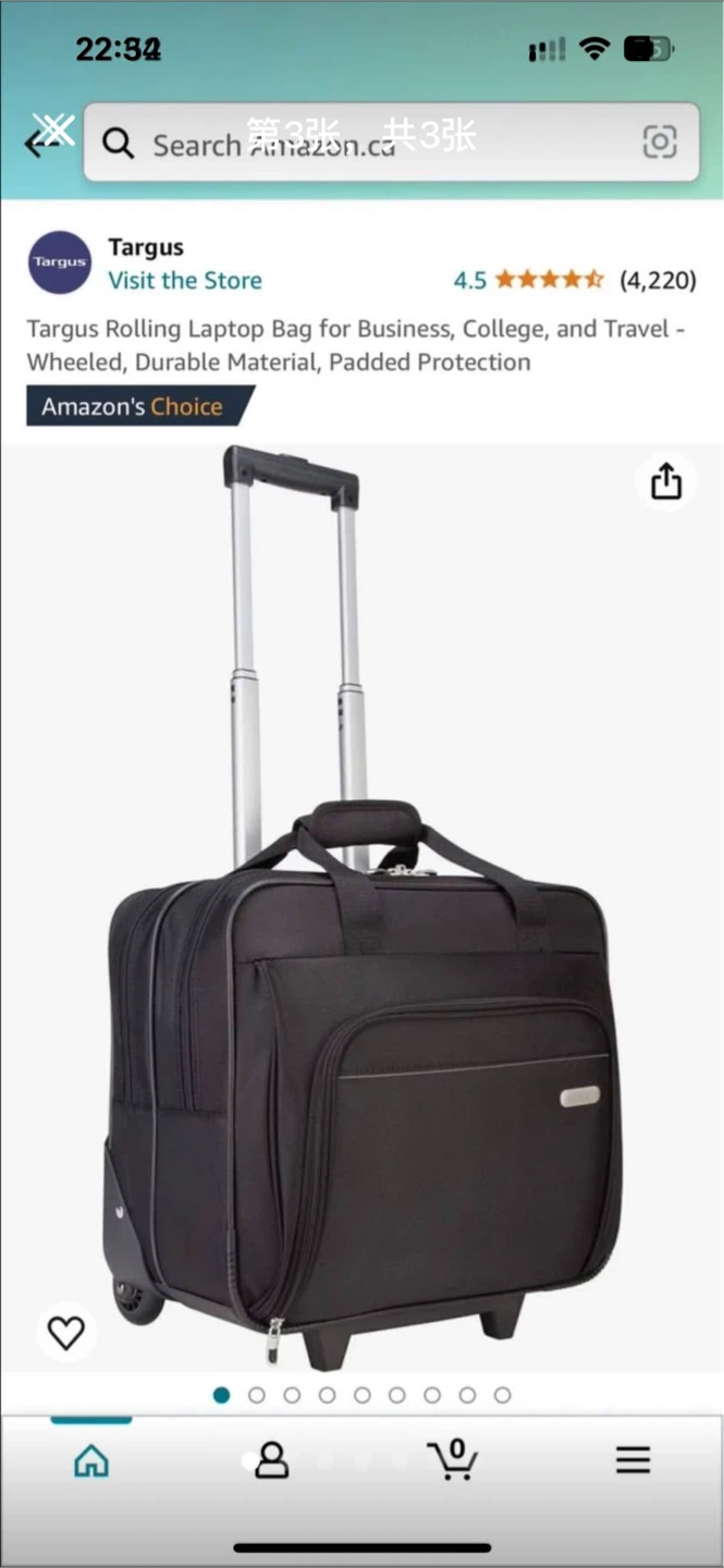 New Targus Rolling Laptop Bag