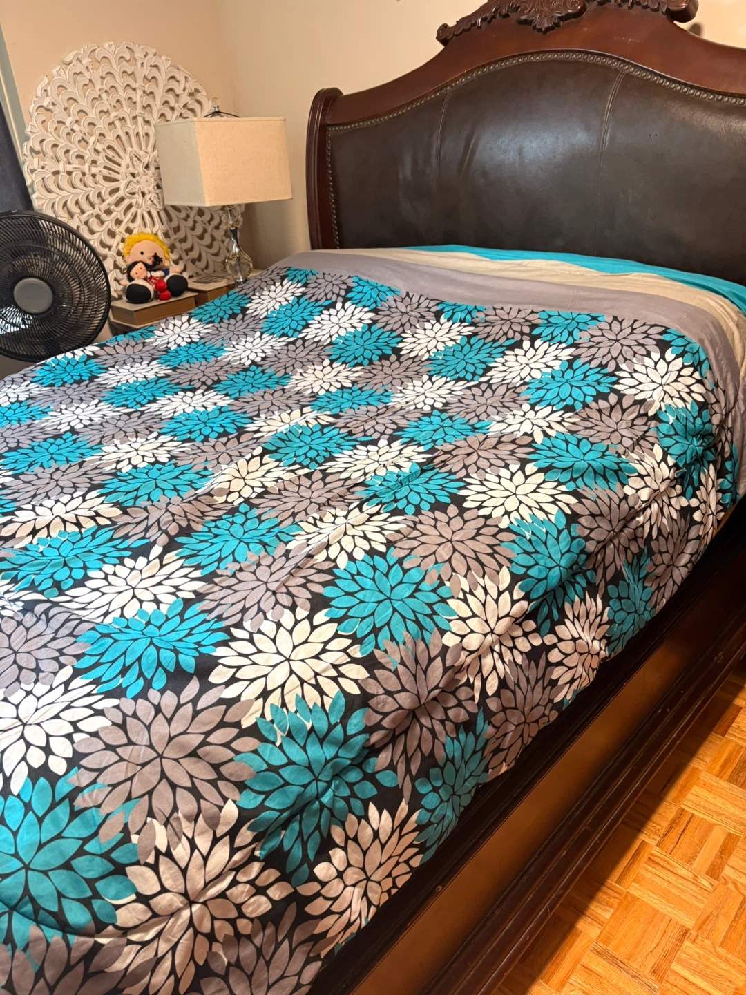Dark Wood Sleigh Bed Frame