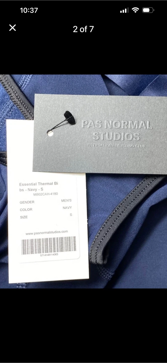 Pas Normal Studios Essential Thermal Bibs - Navy - Size S - photo 3