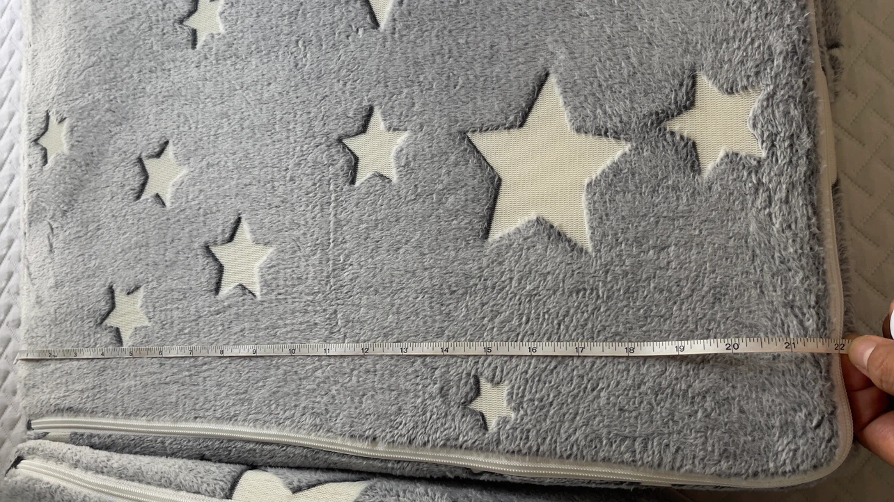 3 Grey Star Print Soft Cushion Covers - photo 3