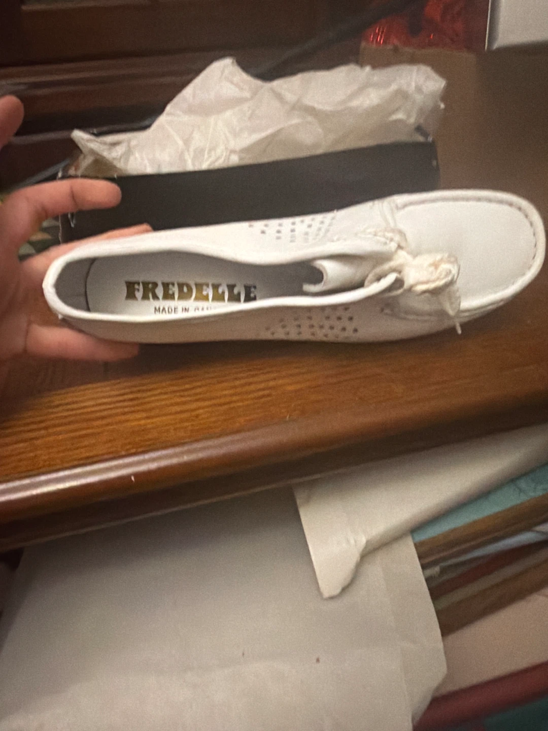 Vintage Fredelle White Wedge Shoes deadstock