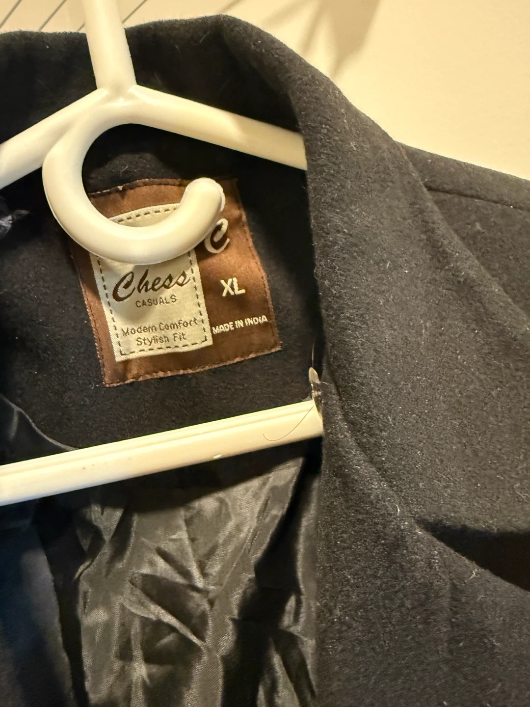 Chess Casuals Black Wool Coat - XL - photo 2