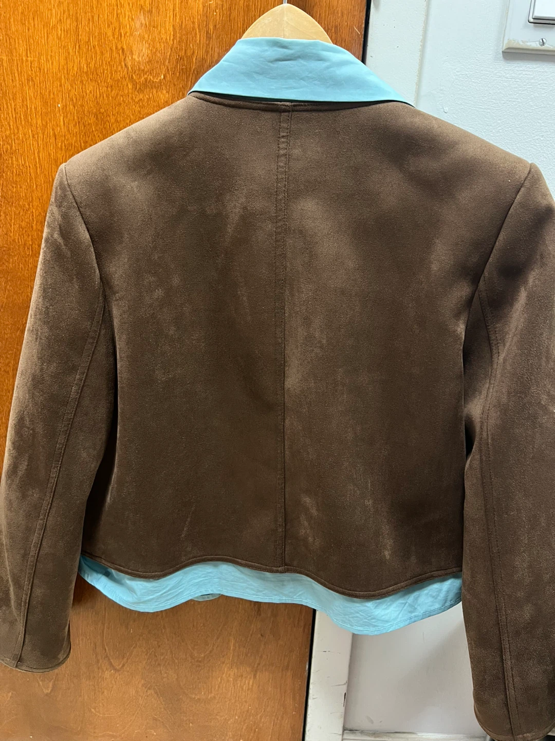 Brown Suede Cropped Jacket - photo 2