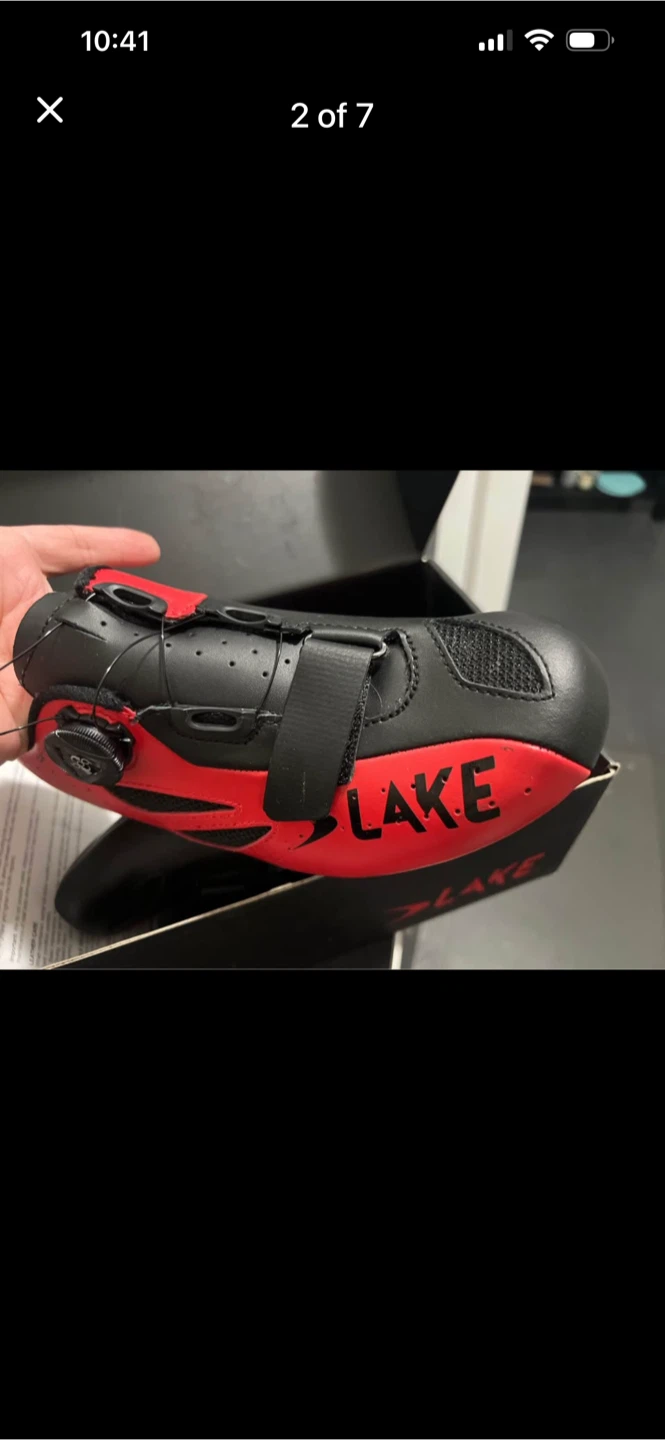 Lake CX176 Road Cycling Shoes Red Black - photo 2