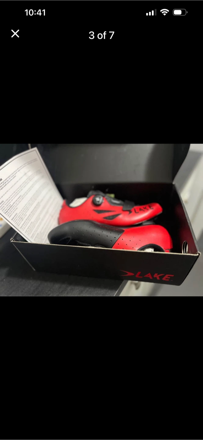 Lake CX176 Road Cycling Shoes Red Black - photo 3