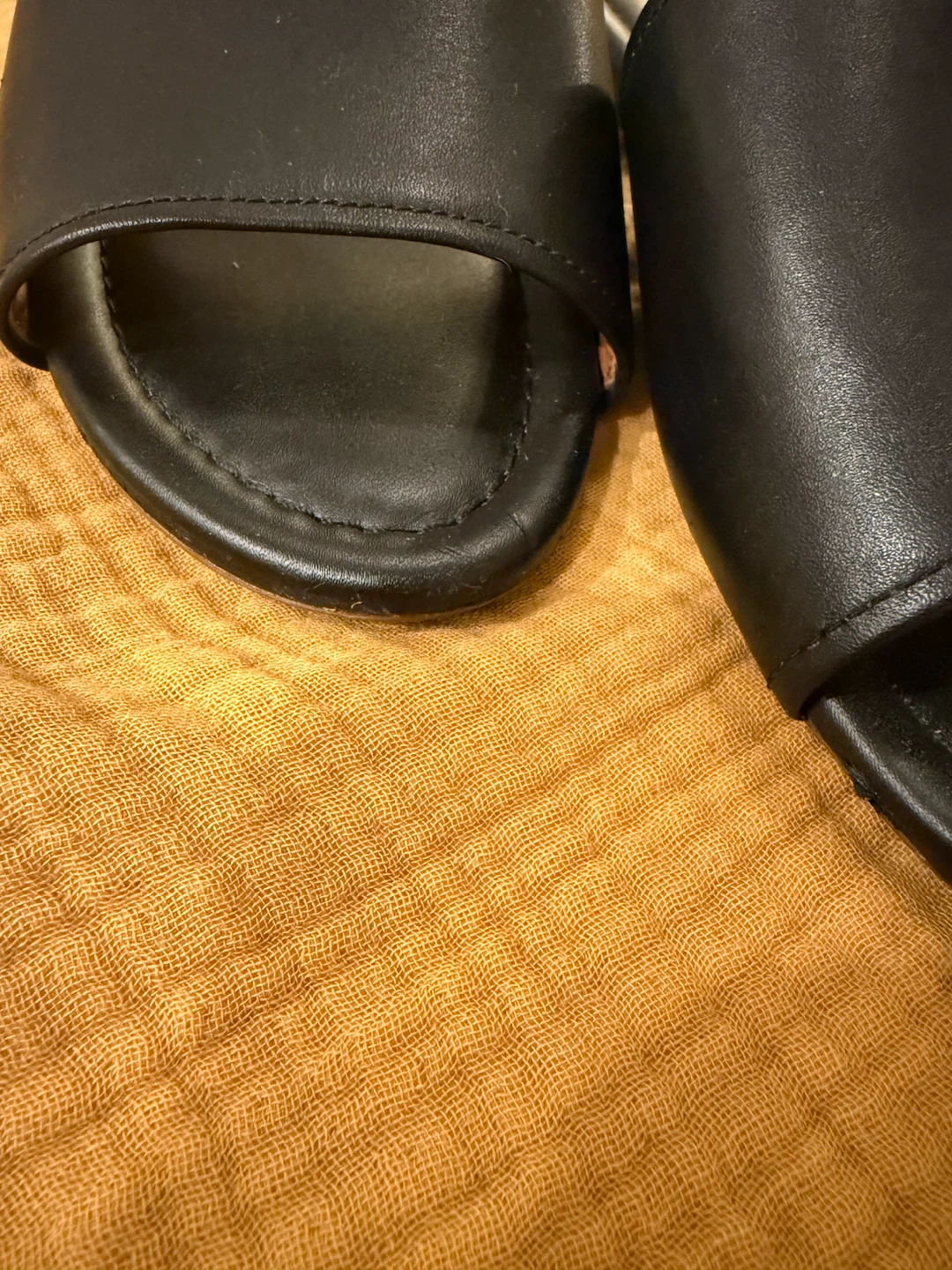 Coach Black Leather Slide Sandals - photo 2