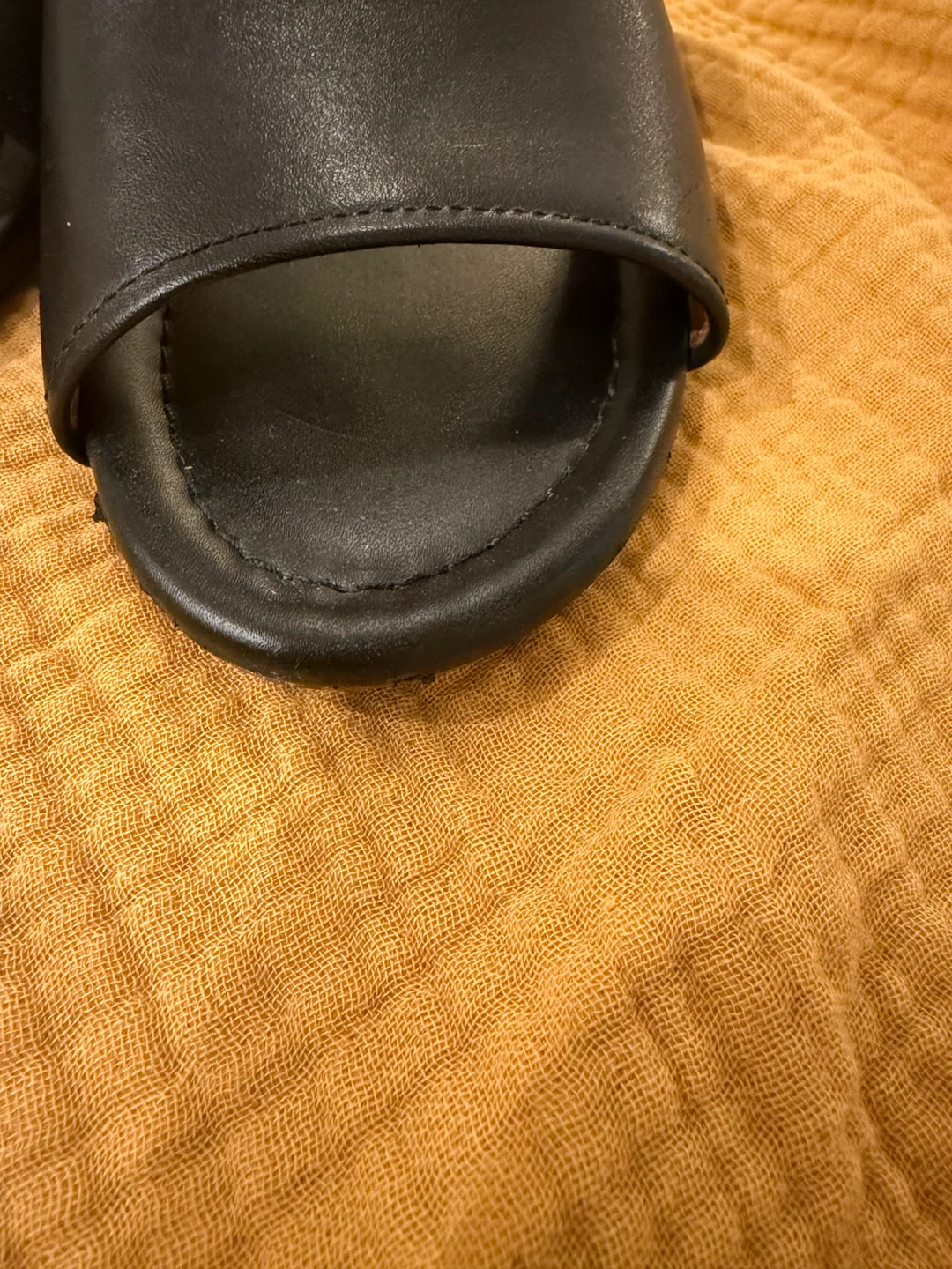 Coach Black Leather Slide Sandals - photo 4